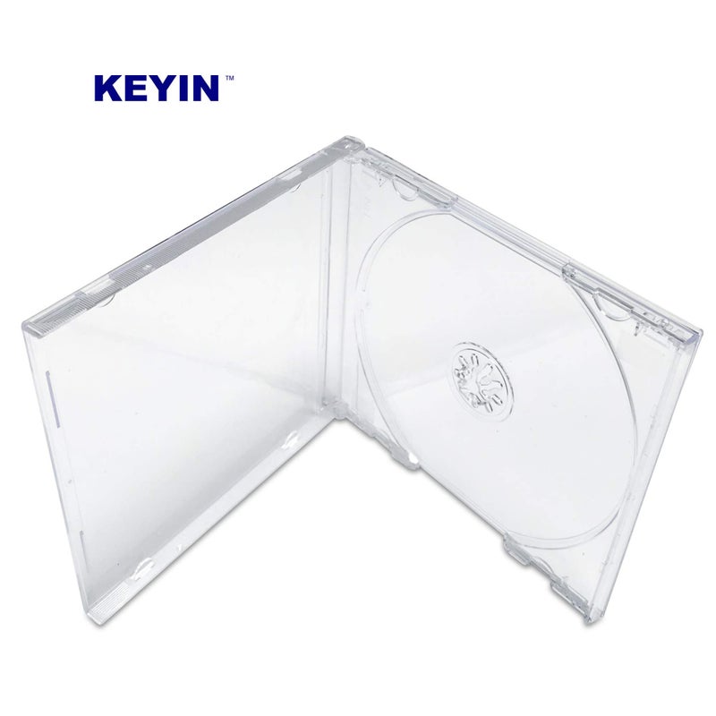 KEYIN Standard Clear CD Jewel Case - Premium, 10 Pack - Image 2